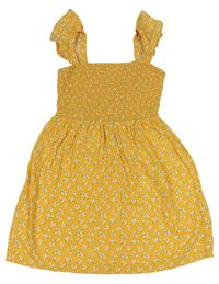 Žlté kvetované ľahké šaty Primark
