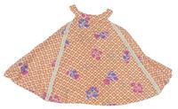 Smetanovo-tehlové vzorované ľahké šaty s kvetmi Billabong