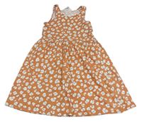 Hnedo-biele vzorované šaty H&M