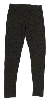 Antracitové legíny s leopardím vzorem Primark