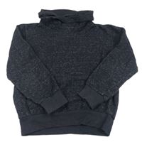 Tmavosivá melírovaná mikina s golierom zn. Primark