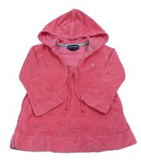 Růžová froté tunika s logem a kapucí Ralph Lauren