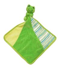 Zeleno-žlutý plyšový usínáček so žabičkou