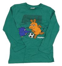 Zelené triko s myškou a slonem 