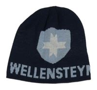 Tmavomodrá čapica s nápisom