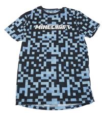 Modro-černé kostkované tričko - Minecraft Primark