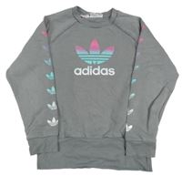 Šedá mikina s logem Adidas