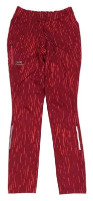 Vínové melírované sportovní legíny Decathlon