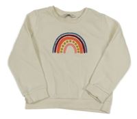 Smotanová mikina s dúhou Tchibo