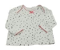 Bílo-černé puntíkaté triko s mašlí 