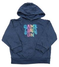 Tmavomodrá mikina s ovladačem a kapucňou Jeff&Co