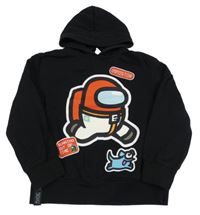 Čierna mikina s kapucí - Among Us