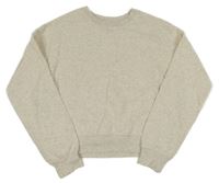 Béžovo-sivá melírovaná crop mikina H&M