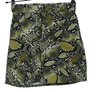 Dámska černo-khaki vzorovaná minisukňa zn. Pull&Bear