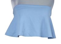 Dámsky svetlomodrý bandeau top s volánem Boohoo
