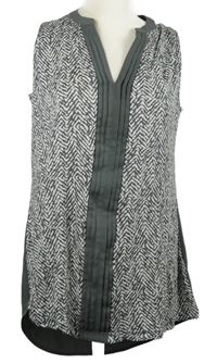 Dámska tmavosivá vzorovaná blúzka zn. Next