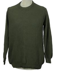 Pánský khaki svetr Pull&Bear 