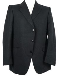 Pánské tmavošedé vlněné sako 