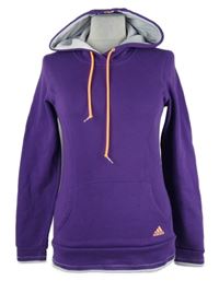 Dámská fialová sportovní mikina s kapucí Adidas 