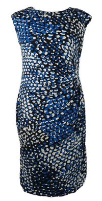 Dámské černo-modro-bílé vzorované řasené šaty M&Co