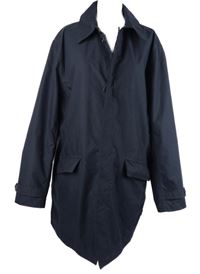 Pánský tmavomodrý šusťákový jarní kabát Land´s End 