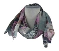 Dámska barevená vzorovaná šál