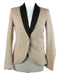 Dámske pudrovo-čierne sako H&M