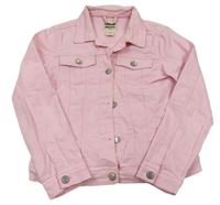 Růžová riflová bunda