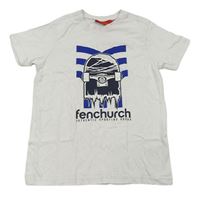 Bílé tričko s potiskem Fenchurch