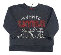 Tmavomodrá mikina s nápisom Primark