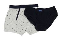 2set- tmavomodré slipy+ bílé trenýrky s hvězdičkami