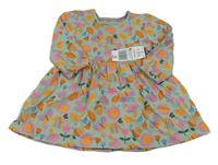 Nové- Světlemodré bavlněné šaty s obrázky Matalan