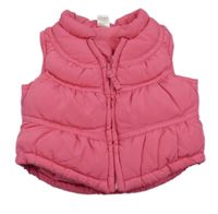 Ružová šušťáková zateplená vesta next