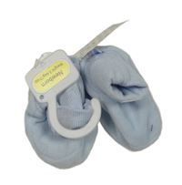 Nové - Svetlomodré zamatové cápačky F&F