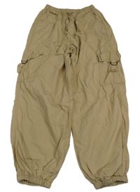 Béžové plátěné podšité kalhoty s kapsami Next