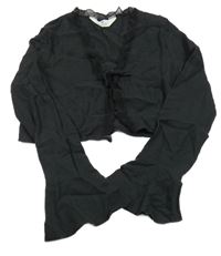 Čierne blúzková é bolerko s čipkou H&M