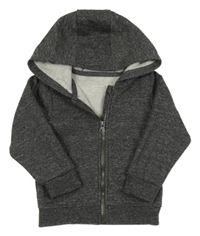 Čierna melírovaná prepínaci mikina s kapucňou PRIMARK