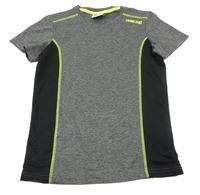 Sivo-čierne športové tričko s potlačou Yigga