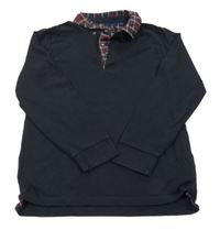 Tmavomodré polo triko Next