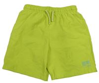 Zelené plážové kraťasy s nápisom F&F