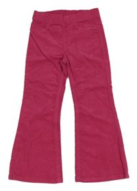 Fuchsiové menšestrové flare nohavice H&M