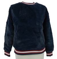 Dámská tmavomodrá kožešinová podšitá bunda Pimkie