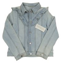 Nové - Světlemodrá riflová bunda s volánky Matalan