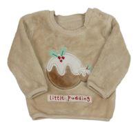 Béžová chlpatá mikina s pudinkem Nutmeg