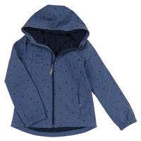 Modrá puntíkatá softshellová bunda s kapucí Yigga