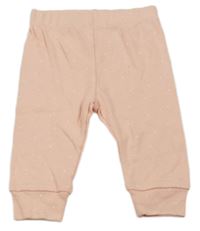 Ružové bodkovaná é tepláky Pekkle