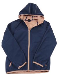 Tmavomodrá šusťáková softshellová bunda s kapucí Y.F.K.