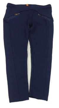 Tmavomodré tregíny se zipy Baker