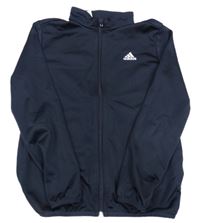 Tmavomodrá sportovní propínací mikina Adidas