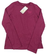 Nové - Purpurové triko s výšivkou Tu